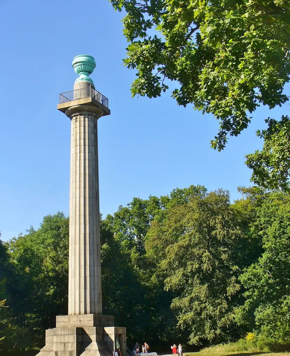 The Bridgewater Monument rising above the trees at Ashridge